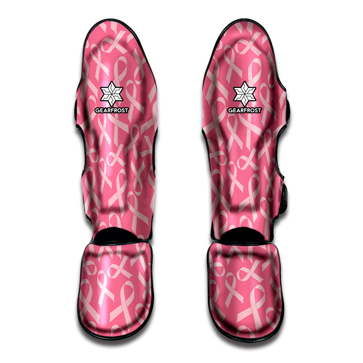 Pink Ribbon Breast Cancer Pattern Print Muay Thai Shin Guard