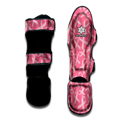 Pink Ribbon Breast Cancer Pattern Print Muay Thai Shin Guard