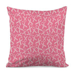 Pink Ribbon Breast Cancer Pattern Print Pillow Cover