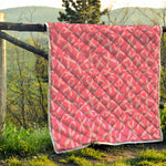Pink Ribbon Breast Cancer Pattern Print Quilt