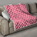 Pink Ribbon Breast Cancer Pattern Print Quilt