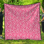 Pink Ribbon Breast Cancer Pattern Print Quilt