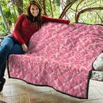 Pink Ribbon Breast Cancer Pattern Print Quilt