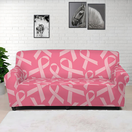 Pink Ribbon Breast Cancer Pattern Print Sofa Cover
