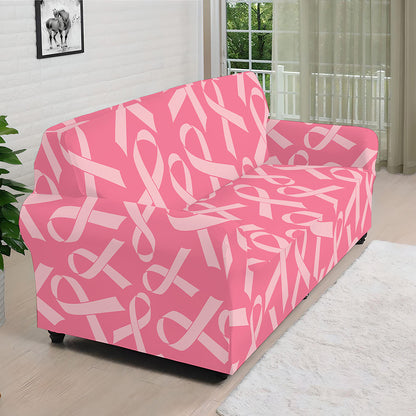 Pink Ribbon Breast Cancer Pattern Print Sofa Cover