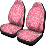 Pink Ribbon Breast Cancer Pattern Print Universal Fit Car Seat Covers