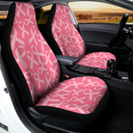 Pink Ribbon Breast Cancer Pattern Print Universal Fit Car Seat Covers