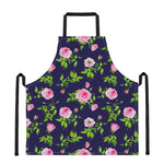 Pink Rose Floral Flower Pattern Print Apron