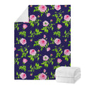 Pink Rose Floral Flower Pattern Print Blanket