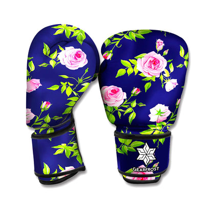 Pink Rose Floral Flower Pattern Print Boxing Gloves