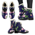 Pink Rose Floral Flower Pattern Print Comfy Boots GearFrost