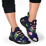 Pink Rose Floral Flower Pattern Print Mesh Knit Shoes GearFrost