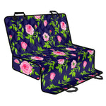 Pink Rose Floral Flower Pattern Print Pet Car Back Seat Cover