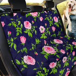 Pink Rose Floral Flower Pattern Print Pet Car Back Seat Cover