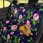 Pink Rose Floral Flower Pattern Print Pet Car Back Seat Cover