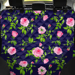 Pink Rose Floral Flower Pattern Print Pet Car Back Seat Cover
