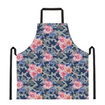 Pink Rose Flower Camouflage Print Apron
