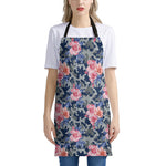 Pink Rose Flower Camouflage Print Apron