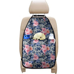 Pink Rose Flower Camouflage Print Car Seat Organizers