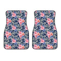 Pink Rose Flower Camouflage Print Front Car Floor Mats