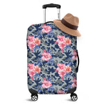 Pink Rose Flower Camouflage Print Luggage Cover
