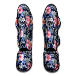 Pink Rose Flower Camouflage Print Muay Thai Shin Guard