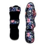 Pink Rose Flower Camouflage Print Muay Thai Shin Guard