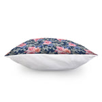 Pink Rose Flower Camouflage Print Pillow Cover