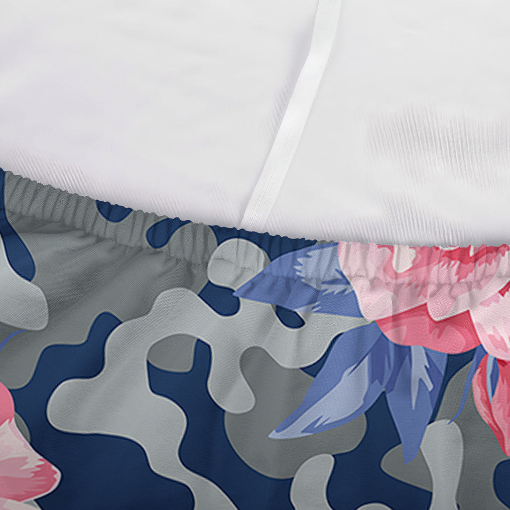 Pink Rose Flower Camouflage Print Sofa Cover