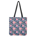Pink Rose Flower Camouflage Print Tote Bag
