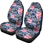 Pink Rose Flower Camouflage Print Universal Fit Car Seat Covers