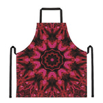 Pink Rose Kaleidoscope Print Apron