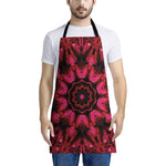 Pink Rose Kaleidoscope Print Apron