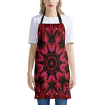 Pink Rose Kaleidoscope Print Apron