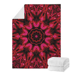 Pink Rose Kaleidoscope Print Blanket