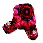 Pink Rose Kaleidoscope Print Boxing Gloves