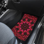 Pink Rose Kaleidoscope Print Front Car Floor Mats