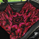 Pink Rose Kaleidoscope Print Pet Car Back Seat Cover
