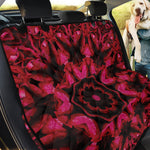 Pink Rose Kaleidoscope Print Pet Car Back Seat Cover