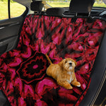 Pink Rose Kaleidoscope Print Pet Car Back Seat Cover