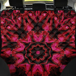 Pink Rose Kaleidoscope Print Pet Car Back Seat Cover