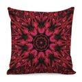 Pink Rose Kaleidoscope Print Pillow Cover