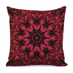 Pink Rose Kaleidoscope Print Pillow Cover