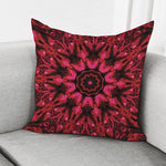 Pink Rose Kaleidoscope Print Pillow Cover