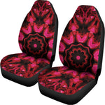 Pink Rose Kaleidoscope Print Universal Fit Car Seat Covers