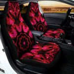 Pink Rose Kaleidoscope Print Universal Fit Car Seat Covers