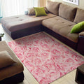 Pink Rose Print Floor Mat