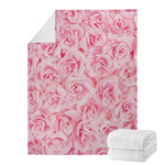 Pink Rose Print Blanket