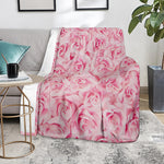 Pink Rose Print Blanket