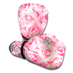 Pink Rose Print Boxing Gloves